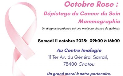 JOURNEE MAMMOGRAPHIE DE DEPISTAGE  EN PARTENARIAT AVEC  LA CPTS BOUCLE DE SEINE, LE CRCDC ET LA CPAM